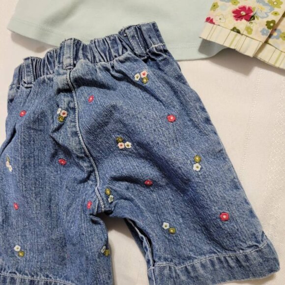 Gymboree Vintage Petting Zoo Lot. 3-6 month VGUC dress/diaper cover, NWT top - Picture 4 of 7